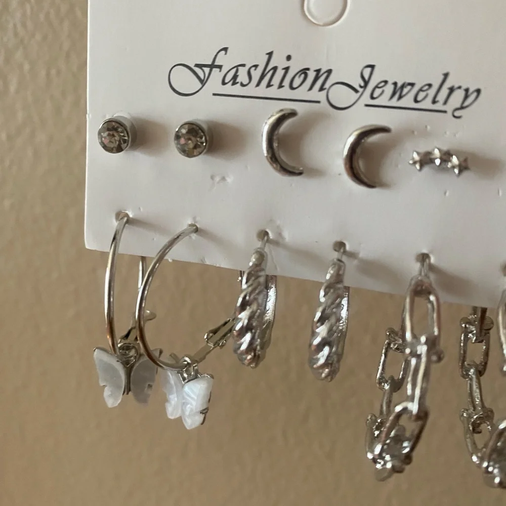 NEW silver fashion jewelry set